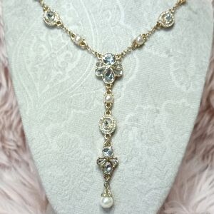 Pearl Drop Gold Necklace